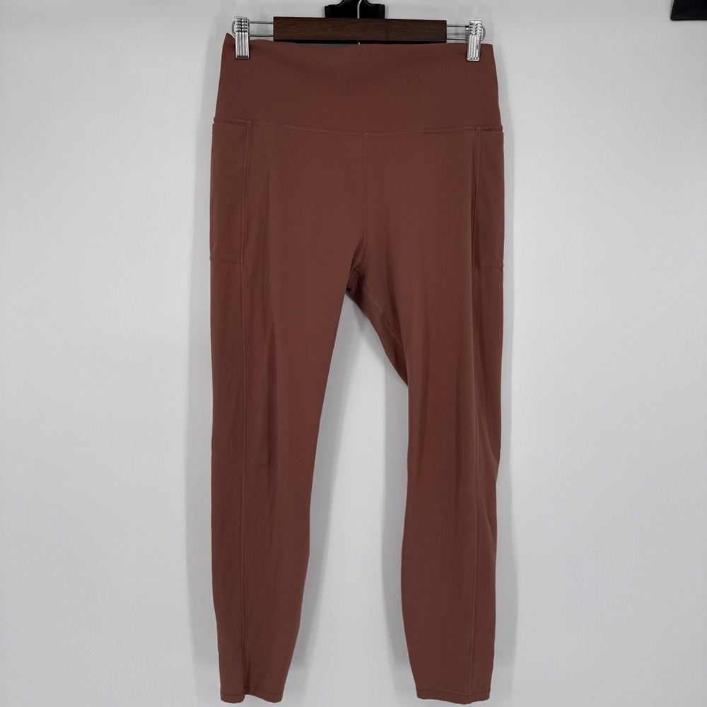 Vuori Studio Pocket Leggings High Rise 7/8 Mauve Side Pockets Women's Large Yoga